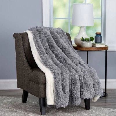 60"x70" Faux Fur Throw Blanket - Yorkshire Home 2 60"x70" Faux Fur Throw Blanket - Yorkshire Home - Image 2