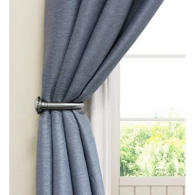 Lumi Home Furnishings 4pk 5/8" Window Curtain Holdbacks - Brushed Nickel 1 Lumi Home Furnishings 4pk 5/8" Window Curtain Holdbacks - Brushed Nickel