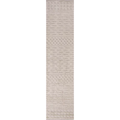 Xlendi High-Low Pile Moroccan Geometric Indoor/Outdoor Area Rug - JONATHAN Y 1 Xlendi High-Low Pile Moroccan Geometric Indoor/Outdoor Area Rug - JONATHAN Y