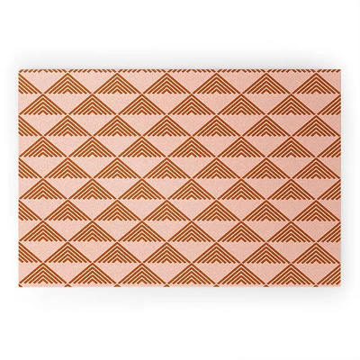 June Journal Triangular Lines In Terracotta Looped Vinyl Welcome Mat - Society6 6 June Journal Triangular Lines In Terracotta Looped Vinyl Welcome Mat - Society6 - Image 6