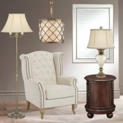 Regency Hill Montebello Vintage Retro Floor Lamp Standing 59" Tall Antique Brass Metal Soft Tan Bell Shade For Living Room Bedroom Office House Home 15 Regency Hill Montebello Vintage Retro Floor Lamp Standing 59" Tall Antique Brass Metal Soft Tan Bell Shade For Living Room Bedroom Office House Home -Home Decoration Store GUEST 06185be0 25a1 436e b382 1727f641f1f5