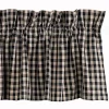 Home Collections By Raghu Heritage House Check Black Valance, 72x15.5