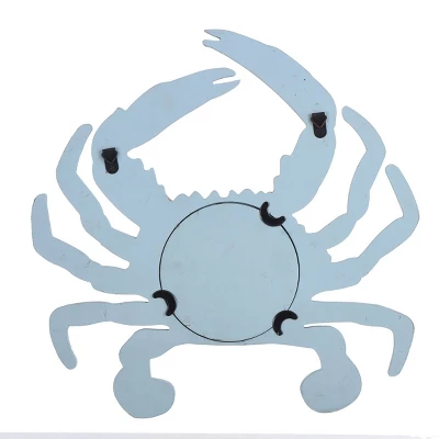 Round Weathered Crab Outline With Center Mirror Blue - StyleCraft 2 Round Weathered Crab Outline With Center Mirror Blue - StyleCraft - Image 2