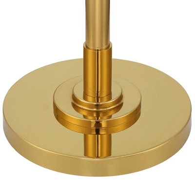 Possini Euro Design Kinsey Modern Downbridge Floor Lamp 67" Tall Warm Brass Metal Stone Pattern Glass Shade For Living Room Reading Bedroom Office 4 Possini Euro Design Kinsey Modern Downbridge Floor Lamp 67" Tall Warm Brass Metal Stone Pattern Glass Shade For Living Room Reading Bedroom Office - Image 4