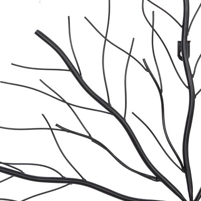 Set Of 3 Metal Starburst Wall Decors With Branch Inspired Design Black - Olivia & May 4 Set Of 3 Metal Starburst Wall Decors With Branch Inspired Design Black - Olivia & May - Image 4