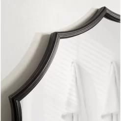 34" X 33" Lalina Scalloped Round Framed Accent Mirror Black - Kate & Laurel All Things Decor -Home Decoration Store GUEST 082c4f0c d416 4745 9bac 4aa4e9a6a883