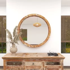 Vintage Wall Mirror Brown - Olivia & May -Home Decoration Store GUEST 093b47cc 64db 4fc4 abc7 12a05f25e3c0