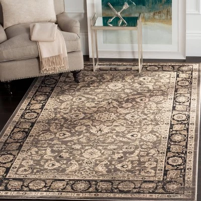 Laci Accent Rug - Taupe/Black (4'x5'7") - Safavieh 2 Laci Accent Rug - Taupe/Black (4'x5'7") - Safavieh - Image 2