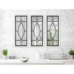 13" X 30" Bakersfiel Windowpane Wall Mirror White - Kate & Laurel All Things Decor -Home Decoration Store GUEST 0a852c14 fc04 4e28 91ad 01108df95857