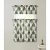 Kate Aurora Christmas Trees & Evergreens Complete Semi Sheer Kitchen Curtain Tier & Valance Set