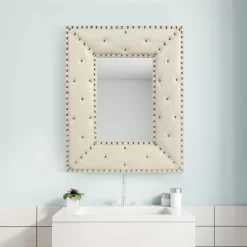 Sofie 21" X 26" Decorative Wall Mirrors With Rectangle PU Covered MDF Framed Mirror-The Pop Home -Home Decoration Store GUEST 0aabe389 9d2b 41e1 8c7f 1a5d787a094d