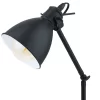 1-Light Priddy Desk Lamp With Interior Shade White/Black - EGLO