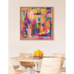 30" X 30" Sylvie I Feel Pretty Framed Canvas By Leah Nadeau Natural - Kate & Laurel All Things Decor -Home Decoration Store GUEST 0ad12bc5 71c6 441d a237 45c43a2910be