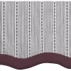 GoodGram Farmhouse Striped Café Kitchen Curtain Tier & Valance Set - Assorted Colors