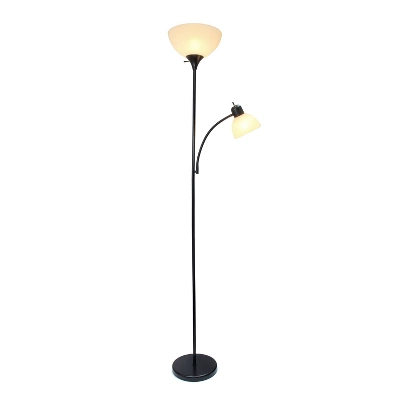 Floor Lamp With Reading Light Black - Simple Designs 2 Floor Lamp With Reading Light Black - Simple Designs - Image 2