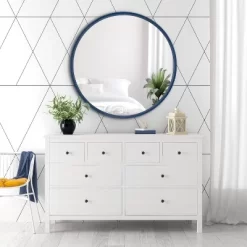 Travis Round Wood Accent Decorative Wall Mirror - Kate & Laurel All Things Decor -Home Decoration Store GUEST 0b63103c 7584 40d4 aad2 3924e5f2471c