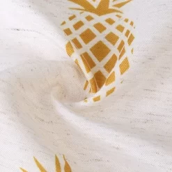 Trinity Pineapple Print Linen Blend Kitchen Tier Curtains For Bathroom Small Half Window Cafe -Home Decoration Store GUEST 0c550b98 2b41 470c b5df 8f497322d0c9