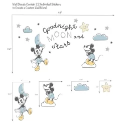 Lambs & Ivy Disney Baby Moonlight Mickey Mouse Blue/Black Wall Decals/Stickers