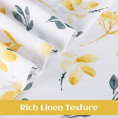 Trinity Farmhouse Watercolor Floral Flower Leaf Design Kitchen Curtains For Cafe Bathroom 4 Trinity Farmhouse Watercolor Floral Flower Leaf Design Kitchen Curtains For Cafe Bathroom - Image 4