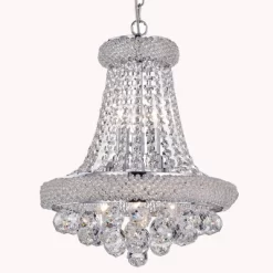 15" X 15" X 18" Isidra Crystal Chandelier Gray - Warehouse Of Tiffany