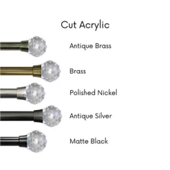 Linen Avenue Cut Acrylic Single And Double Window Curtain Rod Set -Home Decoration Store GUEST 0d3504f3 540c 4ae1 b606 ff28527e9672