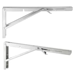 Built Industrial 2 Pack Folding L Wall Shelf Bracket, 16 Inch Collapsible Hardware With Locking Hinge For Garage Shelves, Holds 160lbs -Home Decoration Store GUEST 0e69bac7 cf03 4403 9405 25747279d1a2