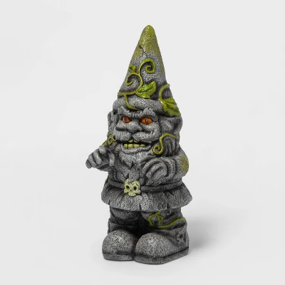 Ghoulish Garden Light Up Gnome Halloween Decorative Figurine - Hyde & EEK! Boutique™ 2 Ghoulish Garden Light Up Gnome Halloween Decorative Figurine - Hyde & EEK! Boutique™ - Image 2