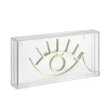 11.8" Eye Contemporary Glam Acrylic Box Pendant Neon Yellow (Includes LED Light Bulb) - JONATHAN Y