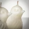3.5"H Sullivans White Bird Candle - Set Of 2, White