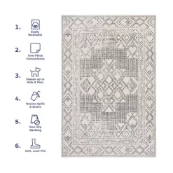 NuLOOM Mia Machine Washable Geometric Medallion Area Rug -Home Decoration Store GUEST 10d1f035 5f57 417d b5b5 1c1d496cd584