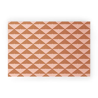 June Journal Triangular Lines In Terracotta Looped Vinyl Welcome Mat - Society6 5 June Journal Triangular Lines In Terracotta Looped Vinyl Welcome Mat - Society6 - Image 5