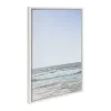 23" X 33" Sylvie Pale Blue Sea By The Creative Bunch Studio Framed Wall Canvas White - Kate & Laurel All Things Decor