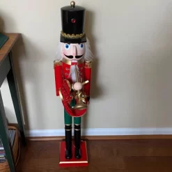 Northlight 36" Red And Green Christmas Nutcracker Soldier With Horn -Home Decoration Store GUEST 1293009e ccc4 40da 9f65 e0c7c7f99401