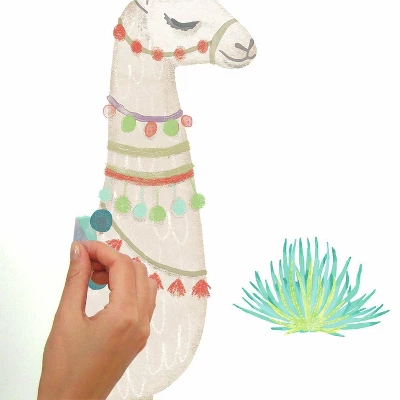 Watercolor Llama Peel And Stick Giant Wall Decal - RoomMates 1 Watercolor Llama Peel And Stick Giant Wall Decal - RoomMates