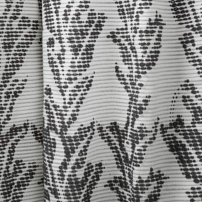 1pc 50"x84" Light Filtering Limu-Limu Leaf Jacquard Curtain Panel Gray - Opalhouse™ Designed With Jungalow™ 3 1pc 50"x84" Light Filtering Limu-Limu Leaf Jacquard Curtain Panel Gray - Opalhouse™ Designed With Jungalow™ - Image 3