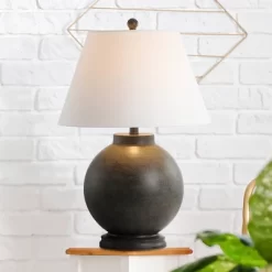 26" Sophie Resin Table Lamp (Includes LED Light Bulb) Gray - JONATHAN Y -Home Decoration Store GUEST 13a06ac5 ea42 4327 a10b a47db5c1fb1a