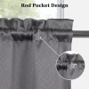 Trinity Room Darkening Linen Textured Blackout Cafe Curtains