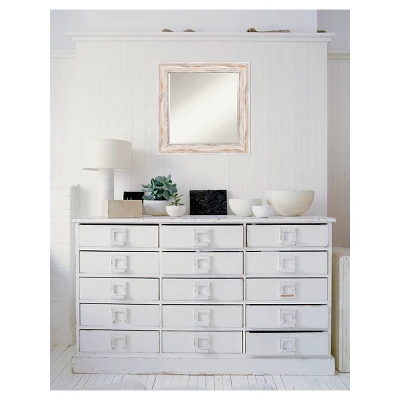 Alexandria White Wash Framed Wall Mirror - Amanti Art 4 Alexandria White Wash Framed Wall Mirror - Amanti Art - Image 4