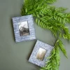 5 X 7 Inch Decorative Distressed Whitewashed Metal Pattern Picture Frame - Foreside Home & Garden