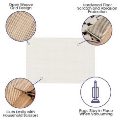 Flash Furniture Non Slip Rug Pad For Area Rug, Hardwood Floor Rug Gripper Anti Skid Rug Pad Protective Cushioning Rug Pad -Home Decoration Store GUEST 157e3ccb 3887 4714 9327 ca9ea4a9575e