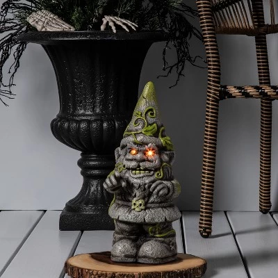 Ghoulish Garden Light Up Gnome Halloween Decorative Figurine - Hyde & EEK! Boutique™ 1 Ghoulish Garden Light Up Gnome Halloween Decorative Figurine - Hyde & EEK! Boutique™