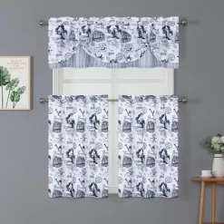 Kate Aurora Rooster Toile Complete 3 Pc Café Kitchen Curtain Tier And Valance Set -Home Decoration Store GUEST 1652c5ef 1cf7 4683 9662 601448a4b04e