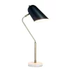 Asymmetrical Marble And Metal Desk Lamp With Sloped Shade Antique Brass - Lalia Home