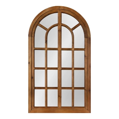 22" X 38" Boldmere Arch Wall Mirror Brown - Kate & Laurel All Things Decor 1 22" X 38" Boldmere Arch Wall Mirror Brown - Kate & Laurel All Things Decor