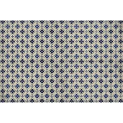 FlorArt Palisades Low Profile Easy Clean Kitchen Mat Blue/Cream - Bungalow Flooring -Home Decoration Store GUEST 17a4380e 034b 4bf0 83b2 fb5cdc9cd9cc