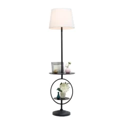Bedside Nightstand End Table Dual Shelf Decorative Floor Lamp Black - Elegant Designs -Home Decoration Store GUEST 189d43b6 f0fc 4a73 8f05 c2bbfb465cbb