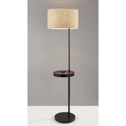 63.5" Oliver Charge Shelf Floor Lamp Black - Adesso -Home Decoration Store GUEST 18d36ee8 2bc0 42c6 aa49 13b6f268ea7e