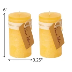 Pale Yellow Pillar Candles - Set Of 2 -Home Decoration Store GUEST 19b7c664 8af8 4aef 8a75 b0e44005a169
