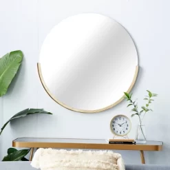 Modern Metal Wall Mirror Gold - Olivia & May