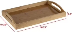 Bamboo Serving Tray With Handles - Serving Platters Great For Tea Tray, Dinner - Wooden Tray With Handles - Coffee Table Tray For Breakfast HomeItUsa -Home Decoration Store GUEST 1b191e7a 5938 4079 815a f6c08b853d93